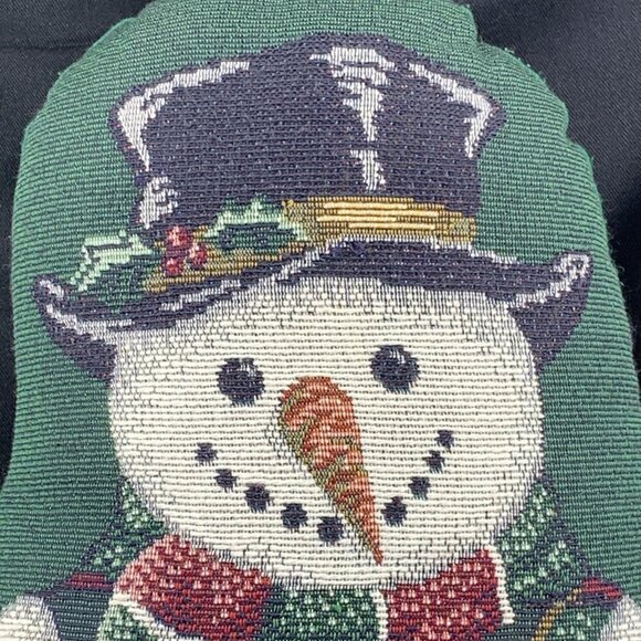 Snowman Pillow Christmas Tapestry 17 x 10" Figural - Picture 2 of 4